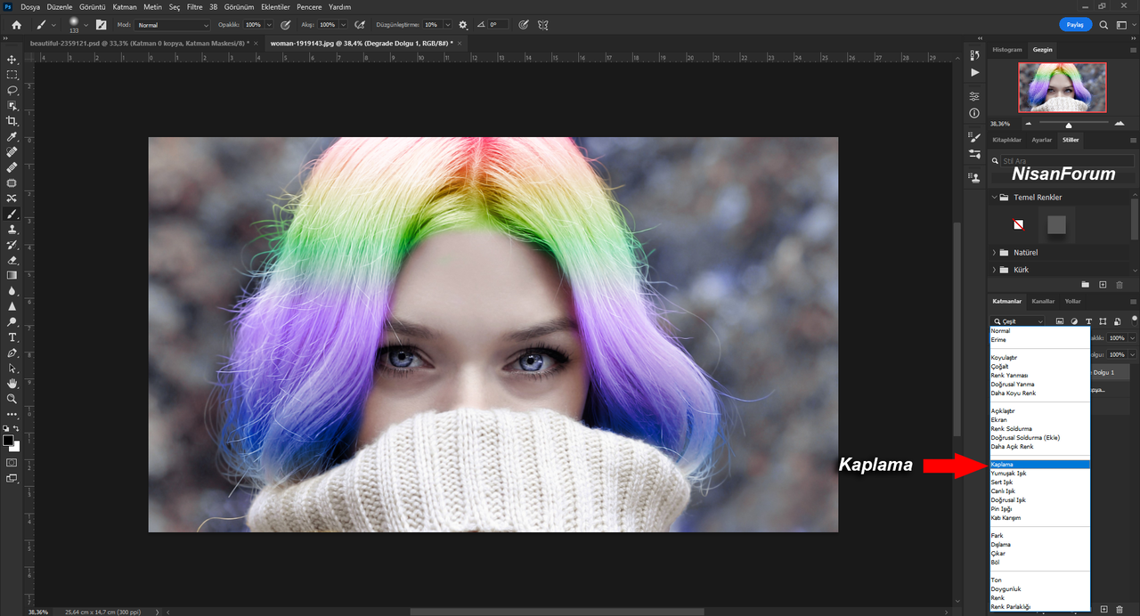 Photoshop ile Havalı Rengarenk Saçlar-13.png